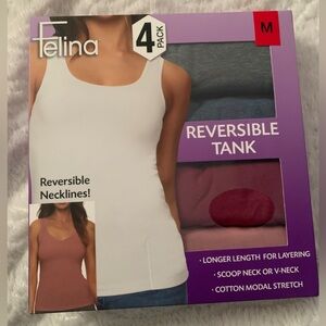 Cotton Modal Reversible Tank Top 4-Pack